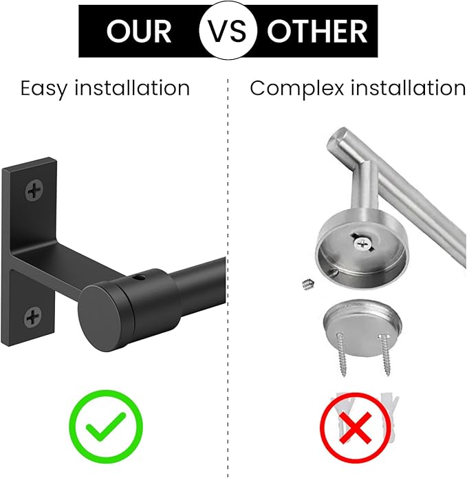 24" Adjustable Towel Bar for Bathroom Wall Mounted Towel Racks Accessory Sets | Matte Black Bathroom Towel Holder | Wall Mounted & Suction Cup Towel Rack for Bathroom & Kitchen