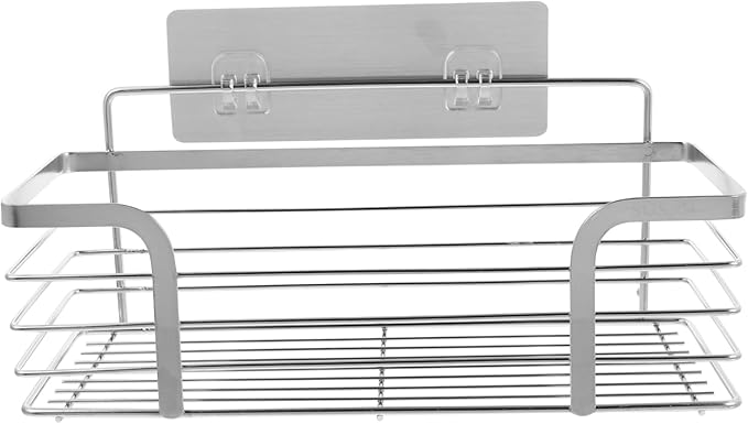 Unomor Stainless Steel Storage Mounted Bathroom Shelf Organizer Shampoo Holder Floating Shelves for Bathroom Decorations