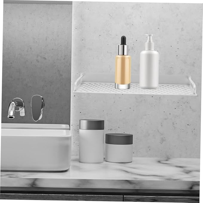 STOBAZA Bathroom Shelves Over Toilet Storage Mount Hair Catcher Capacity Storage Rack
