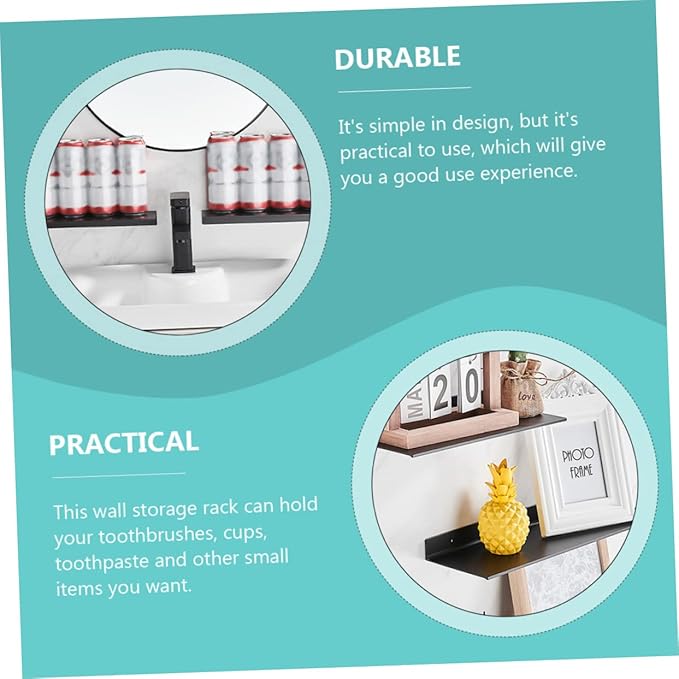Homoyoyo Bathroom Shelves Wall-Mounted Hanging Rack Storage Rack for Household Punch Design Non-Slip