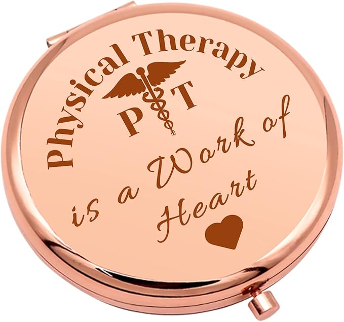 Mwphuy Physical Therapist Gifts Physical Therapy Student Gifts Compact Makeup Mirror for PT Doctor Occupational Therapist Appreciation Presents PT Thank You Folding Makeup Mirror Birthday Retirement