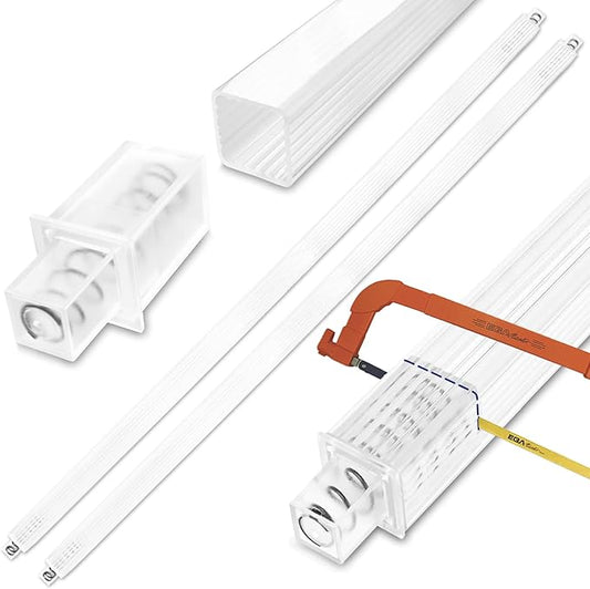 2 Pack 24 Inch Clear Bathroom Towel Bar Replacement Bar with Adjustable Spring End Sturdy Plastic Ceramic Rack Replacement Towel Bar Suitable for Kitchen and Bathroom Towel Storage
