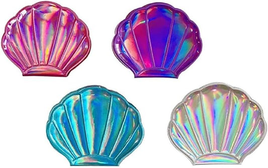 4 Color Shell Mirror Makeup Mirror Girls Seashell mirrrors as Props Compact Mirror.