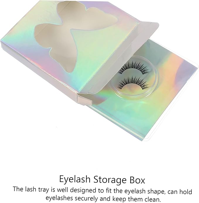 MERRYHAPY Lash Holder 30pcs Square Cases Elegant Lash Tray Compact Portable Pvc Material