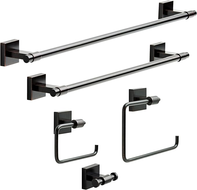 Franklin Brass Maxted (1-Pack) 24" Towel Rack for Bathroom, Venetian Bronze Towel Bar for Bathroom Wall Towel Holder Rod Wall Mounted MAX24-VBR
