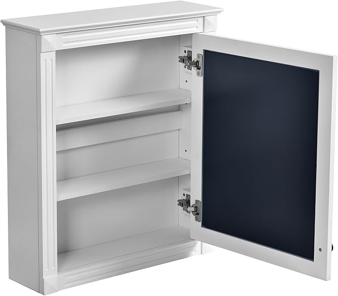 24'' x 27'' Wall Mounted Bathroom Storage Cabinet with Mirror, Medicine Cabinet with Height Adjustable Shelf, Over The Toilet Space