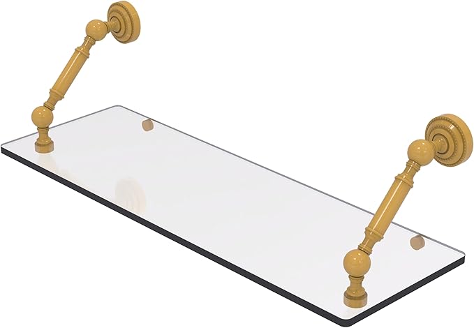 Allied Brass DT-1-24-SGL Dottingham Collection 24 Inch Floating Glass Shelf, Spanish Gold