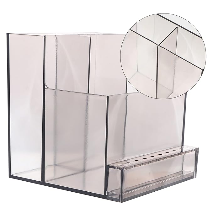 FOMIYES 2pcs Nail Art Polisher Holder Manicure Grinding Rack Storage for Nail Drill Bits Easy to Clean Display Box Design
