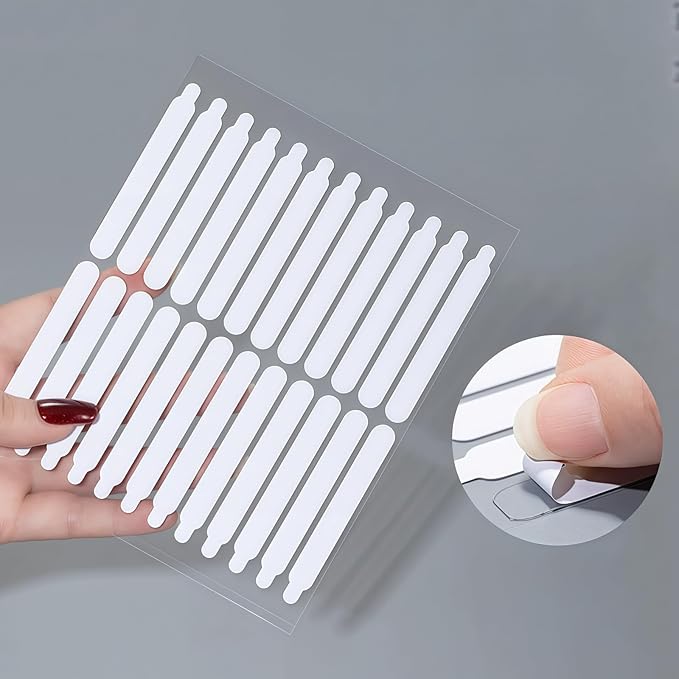 Press On Nail Storage Box Set - 9 Clear Packaging Boxes with 52 Pre-Cut Double-Sided Adhesive Tapes for Nail Business Display, Salon Supplies & Organizer (Transparent)
