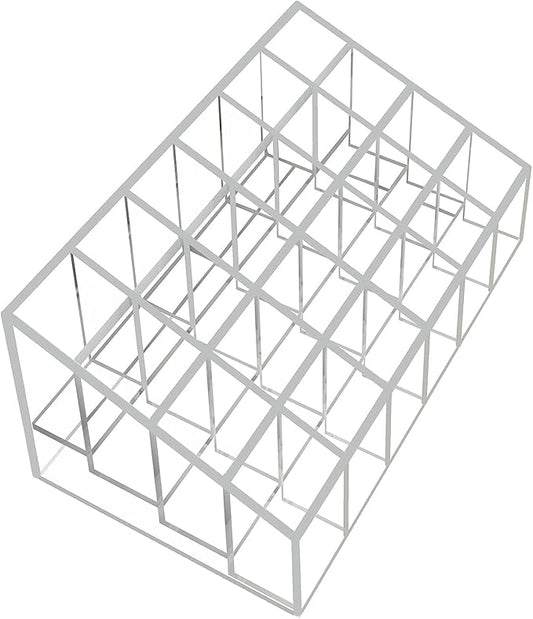 XINGLIAN 24 Slot Clear Lipstick Holder - Lipstick Organizer for Bottles
