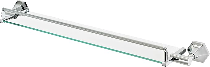 CRAFT MASTER 24" GLASS SHELF WITH LIFT RAIL, Antique Gold