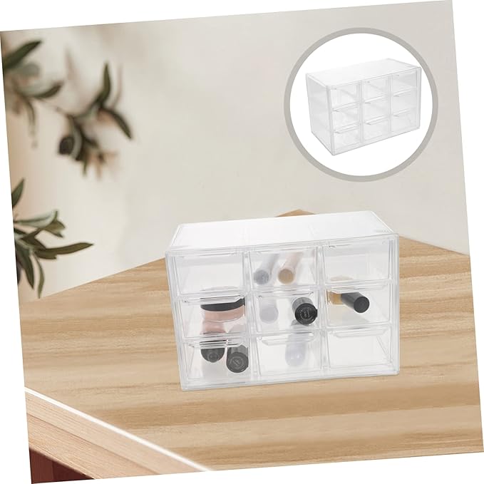 Multi-grid Desk Organizer Storage Box with Removable Drawers Versatile Cosmetic and Stationery Storage Container for Home and Office Desktop Organizer