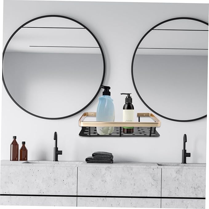 Nail-Free Wall Shelf for Bathroom Corner Sturdy ABS Material Easy Installation Space-Saving Organizer for Household and Kitchen Use