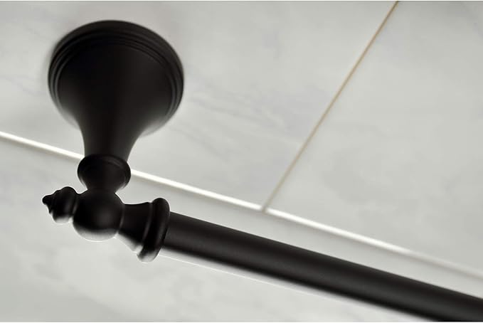 Kingston Brass BAHK1612478K Naples Bathroom Hardware Set, Matte Black 27.56 x 6.13 x 2.25