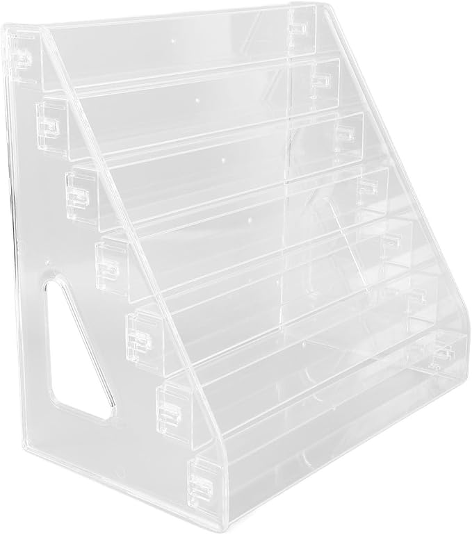 Agatige Nail Polish Storage Rack, 7 Layers Acrylic Transparent Nail Polish Holder Nail Polish Organizer Lipstick Organizer for Cosmetic