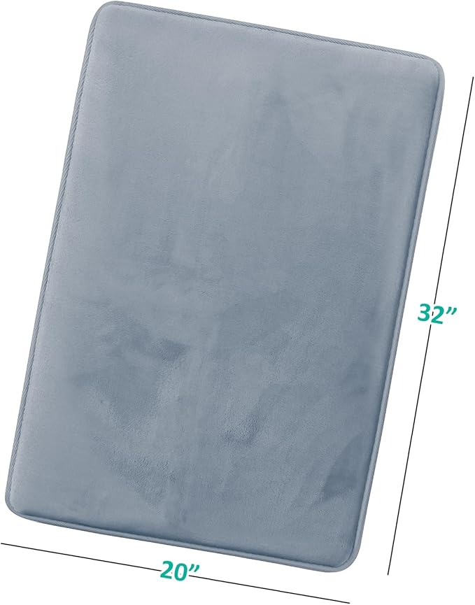 Clara Clark Bathroom Rugs, Velvet Memory Foam Bath Mat, Non-Slip Bath Rugs, Machine Wash, Dries Quickly, Ultra Soft Plush Bath Mats for Bathroom,
