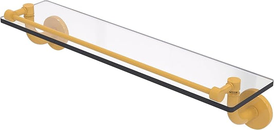 Allied Brass RM-1-22-GAL-SGL Remi Collection 22 Inch Glass Vanity Shelf with Gallery Rail, Spanish Gold