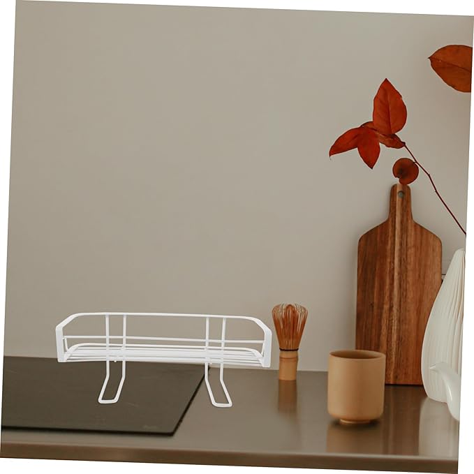 SOLUSTRE Multifunctional Wall-Mounted Storage Shelf for Toiletries and Cosmetics Sturdy Iron Organizer Elegant Finish for Bathroom and Kitchen Spaces
