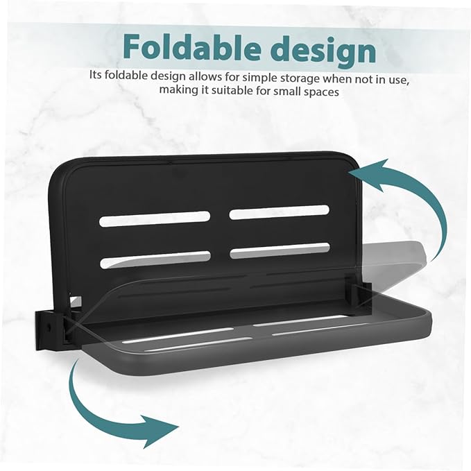 Alipis Foldable Wall Shelf for Bathroom Space-Saving Metal Storage Rack with Drainage for Efficient Organization of Toiletries and Essentials Kitchen Laundry Room