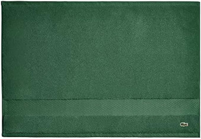Lacoste Heritage 100% Supima Cotton Tub Mat, Croc Green, 21" x 31" – Highly Absorbent & Quick Drying, Premium Super Soft Bath Towel, Bathroom Essential, Gift for All Occasions, Machine Washable