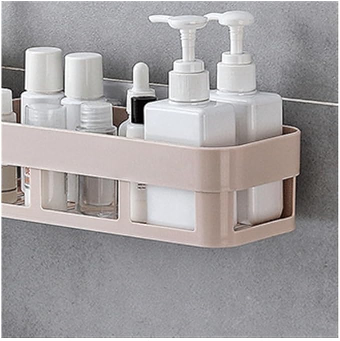 Bathroom Shelves 2 Shelves Toilet Simple Plastic Storage Rack Toilet Washstand Wall Mounted Storage Rack Non Perforated Storage Rack Bathroom Organizers and Storage(Gray+Powder)