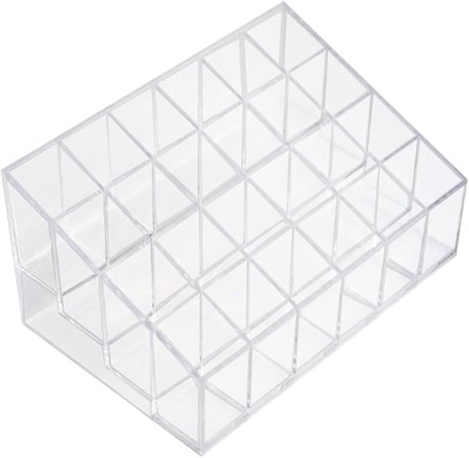 40 Stand Transparent Plastic Trapezoid Makeup Cosmetic Lipstick Holder Organizer Display Stand
