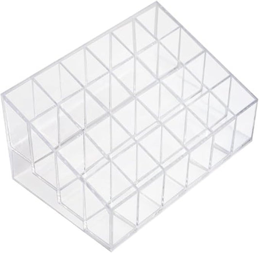 40 Stand Transparent Plastic Trapezoid Makeup Cosmetic Lipstick Holder Organizer Display Stand