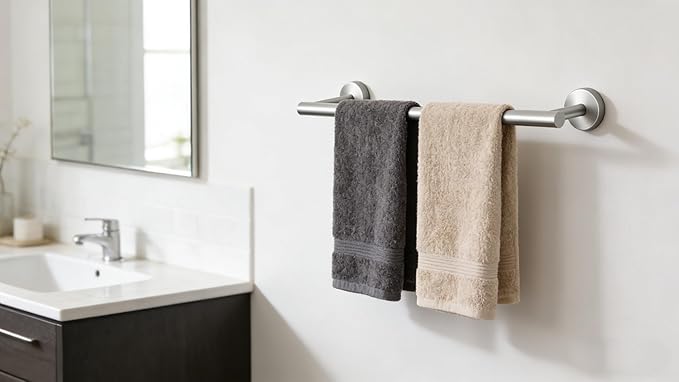 Towel Racks for Bathroom, Stainless Steel Towel Rack, Bathroom Towel Holder, Towel Bar for Bathroom Wall, Towel Holder for Bathroom Wall, Bathroom Towel Rack, Towel Bar, Bathroom Accessories (Silver)