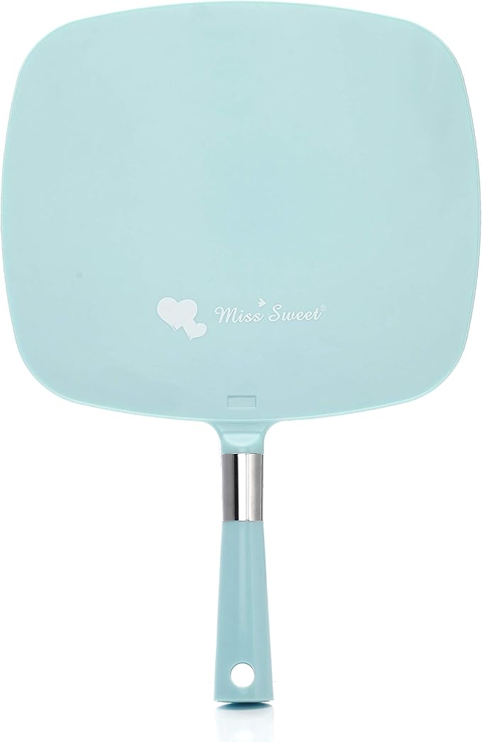 Miss Sweet Handheld Mirror Makeup Mirror (Blue)