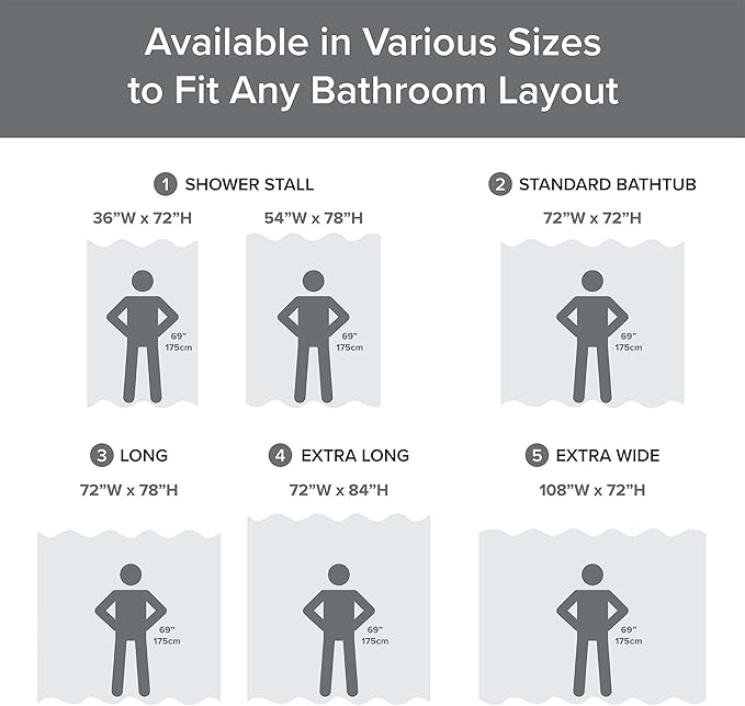 Madison Park Shower Curtain Waffle Weave, Cationic Dyed, Waffle Shower Curtain 3M Scotchgard Moisture Management, Farmhouse Stall Shower Curtains for Bathroom, Stall: 36x72'' Charcoal
