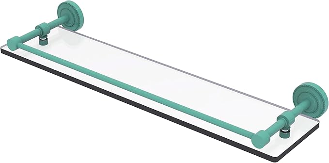 Allied Brass Dottingham Collection Single Glass Shelf with Gallery Rail