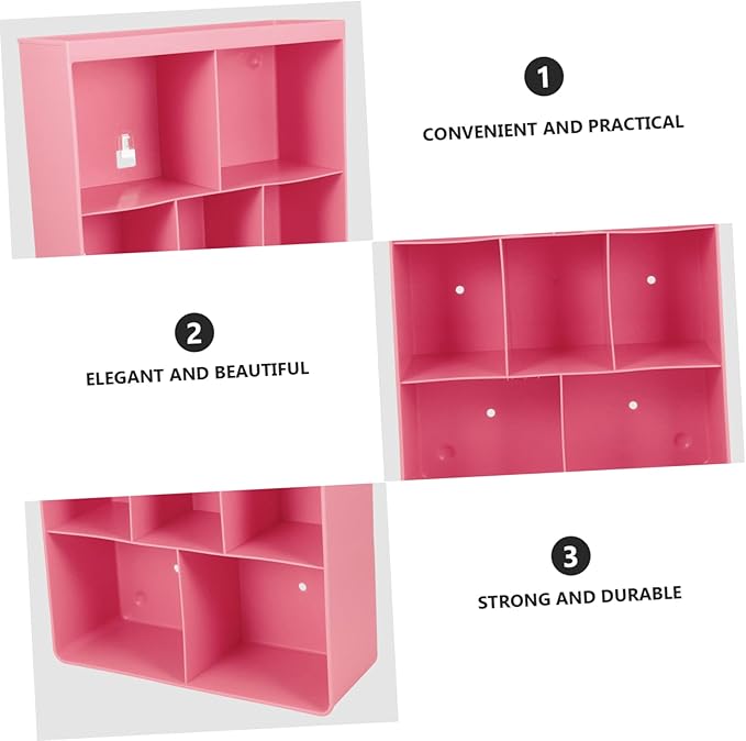 BESTYASH 1Pc Wall Mounted Storage Rack No Drilling Adhesive Shelf for Bathroom Kitchen Bedroom Material for Organizing Cups Bottles Cans