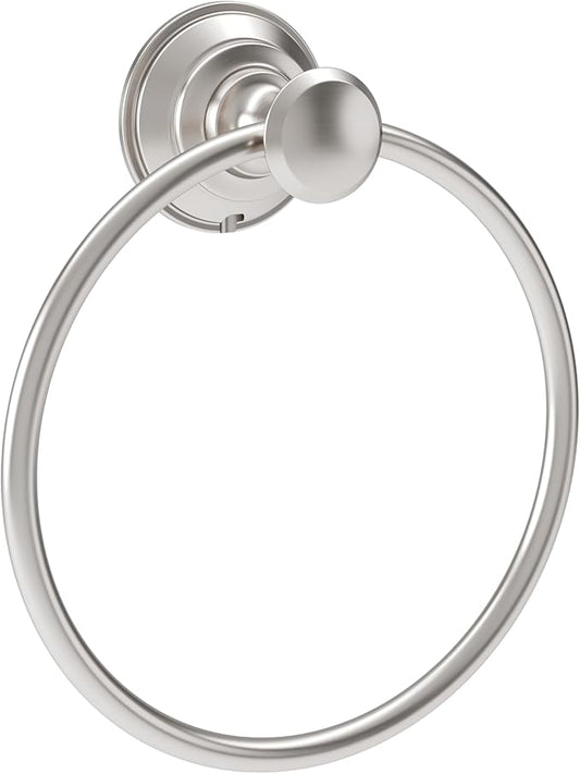 Symmons Braston Wall Mounted Bathroom Towel Ring in Satin Nickel - 583TRSTN