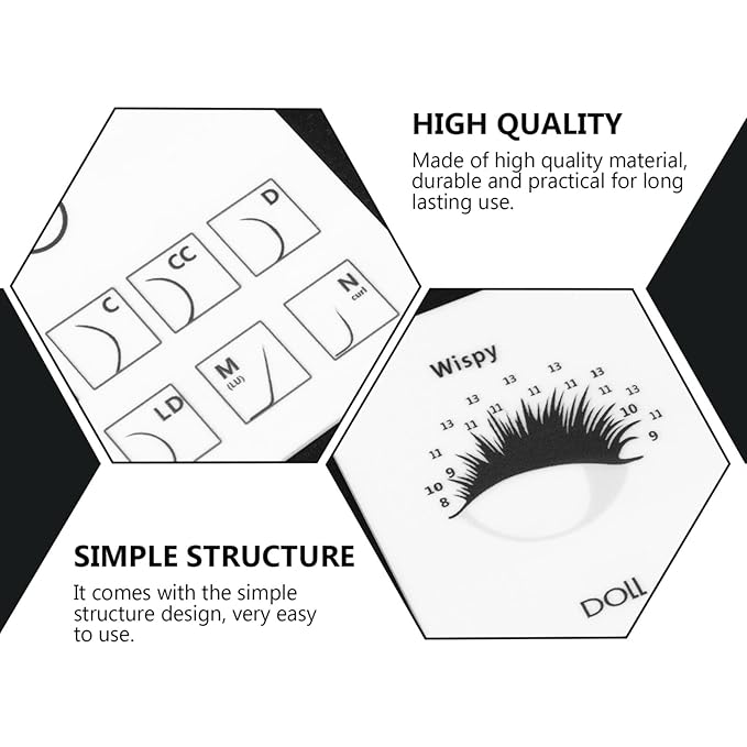 Beaupretty Eyelash Display Board Lash Extension Tray Grafting Tool for Beauty Salon and Home Use 8.26X5.78 Inch Eyelash Extension Holder Organizer
