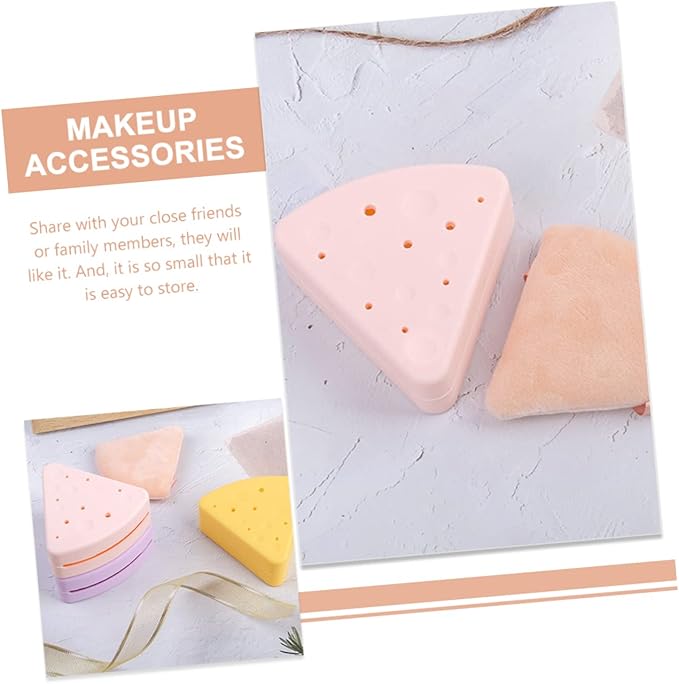 DOITOOL Triangular Makeup Sponge Holder Compact Cosmetic Sponge Storage Box for Quick Drying Easy Carrying Powder Puff Organizer