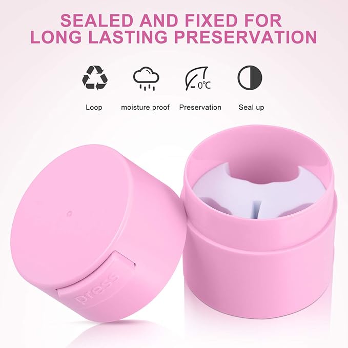 Storage Container Organizer for Sealed Case with Pressing Bottle Mouth Lightweight and Compact Design Pink