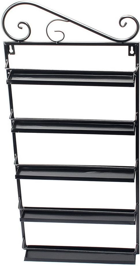DAZONE Nail Polish Wall Rack Organizer Holds 50 Bottles Nail Polish Shelf Black