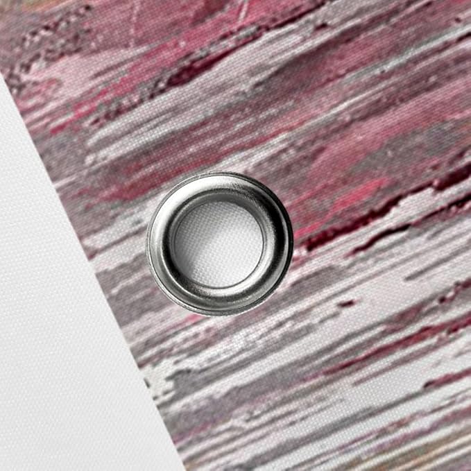 JAWO Abstract Shower Curtain, Modern Aesthetic Stripe Shower Curtain Set 70X75 Inches with 12 Hooks for Bathtub Bathroom Gray Pink Brown Contemporary Abstract Painting Fabric