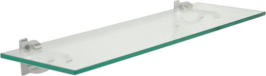 Spancraft Clear Floating Glass Shelf 10" X 48" in Chrome
