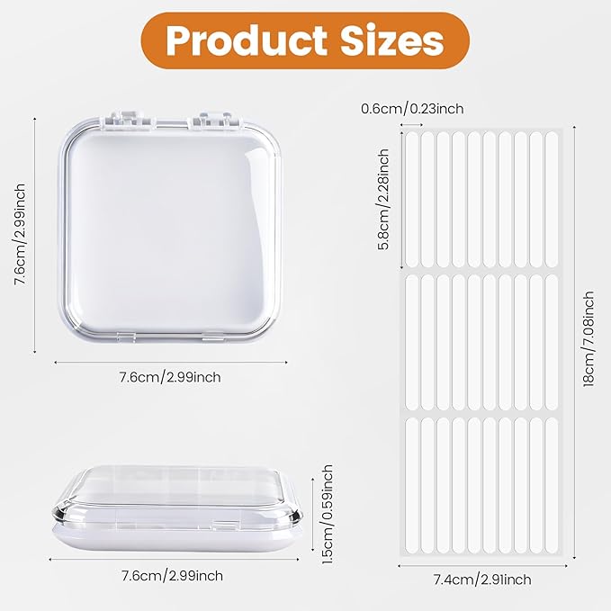 15 Pcs Press On Nail Packaging Box Press on Nail Storage Box for Press Ons with 90 Pcs Adhesive Double Sided Tape for Fake Nail Storage Case Nail Display Nail Salon Supplies (White)