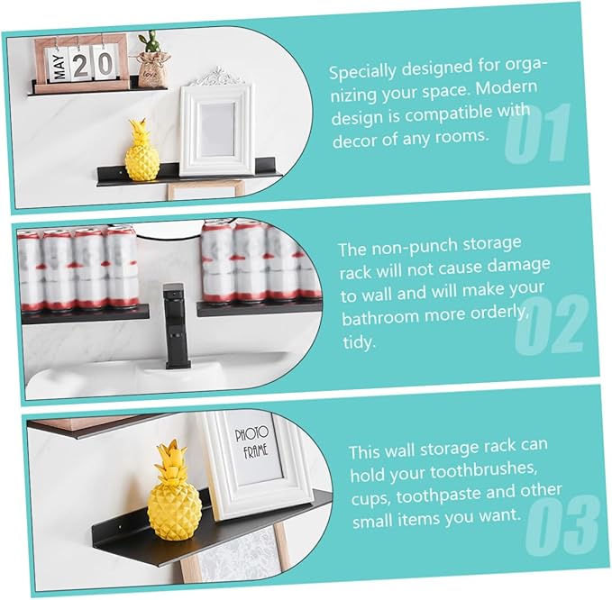MAGICLULU Bathroom Shelves Over Toilet Wall Hanging Rack Storage Shelf Modern Design