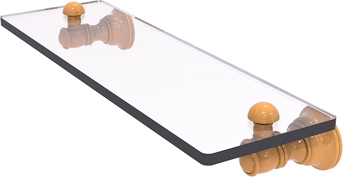 Allied Brass CL-1-16-GLY Carolina Collection 16 Inch Glass Shelf, Golden Yellow