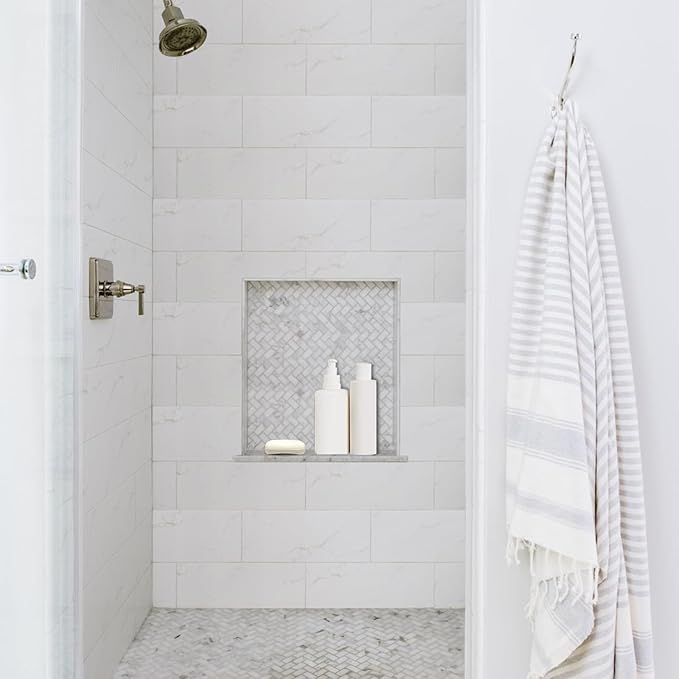 Shower Niche Tile Ready,Single Recessed Shower Shelf Niche for Shower Wall,Waterproof Ready to Tile Niches Box for Bathroom Renovation/Showers Storage,Inner Size 12"x14",Outer Size 16”x18”,Depth 4”