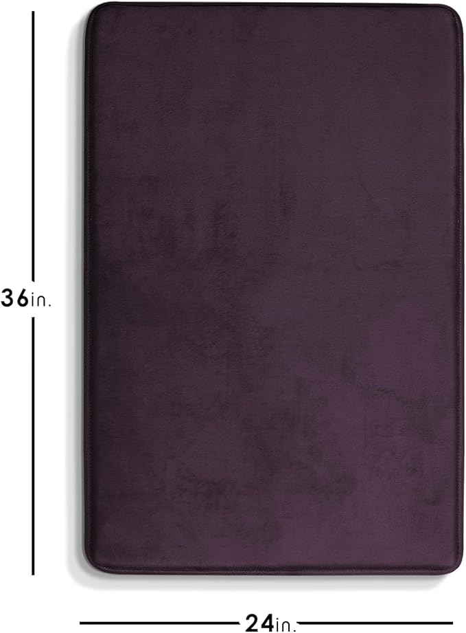 Clara Clark Bathroom Rugs, Velvet Memory Foam Bath Mat, Non-Slip Bath Rugs, Machine Wash, Dries Quickly, Ultra Soft Plush Bath Mats for Bathroom,