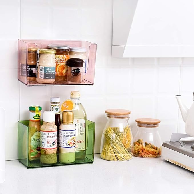 WFF Bathroom Self-Adhesive Rack, Floating Cosmetic Storage Box, Wash Mask Home-Free Perforated Wall Hanging, Hanging Toilet Rack (Color : B)