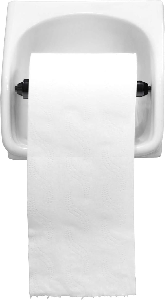 Shappy 2 Pcs Universal Toilet Paper Holder Replacement Rod Spring Loaded Plastic Retractable Paper Replacement Rod Toilet Tissue Roll Holder Insert for Bathroom Home Fixture Accessories (Black)