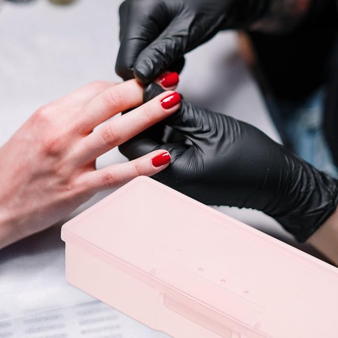 Manicure Tool Box Organizer Clear Nail Storage Case Portable Nail Kit Organizer for Home Salon Use with Large Capacity