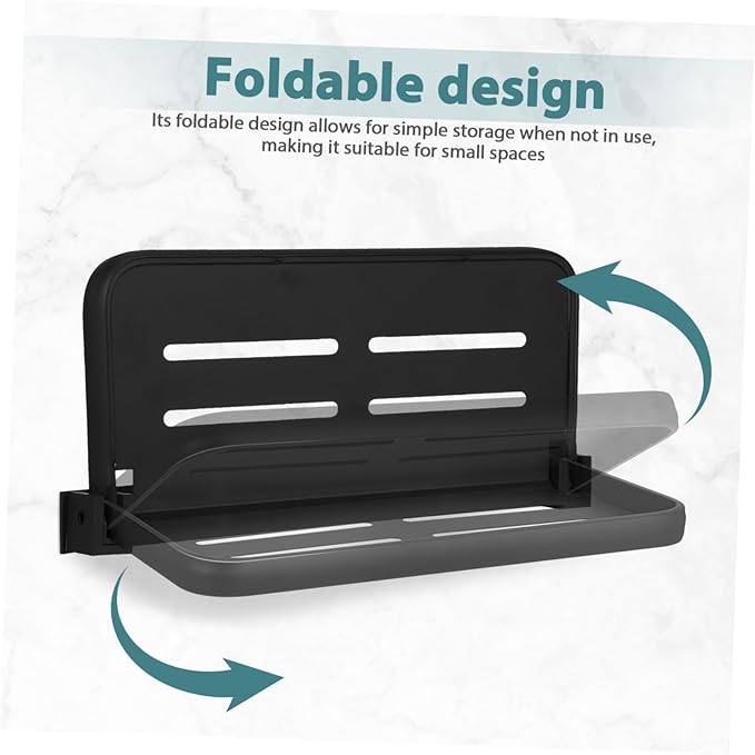 Zerodeko Countertop Extension Fold Down Folding Bathroom Shelf Metal Wall Mount