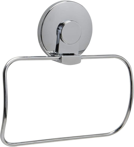 Bath Bliss Gel Suction Towel Holder | No Tools Required | Convenient Bathroom Organization | Chrome