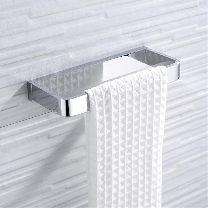 Flybath Towel Ring Holder Solid Brass Polished Chrome Finish Bathroom Square Accessories Wall Mounted